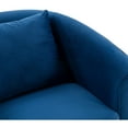 thumbnail image 3 of Safavieh Couture Joaquin Velvet Swivel Barrel Chair - 32.5" W x 32.1" L x 30.1" H Navy, 3 of 6