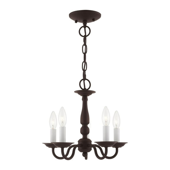 Livex Lighting Williamsburgh Convertible Ceiling Mount in Bronze