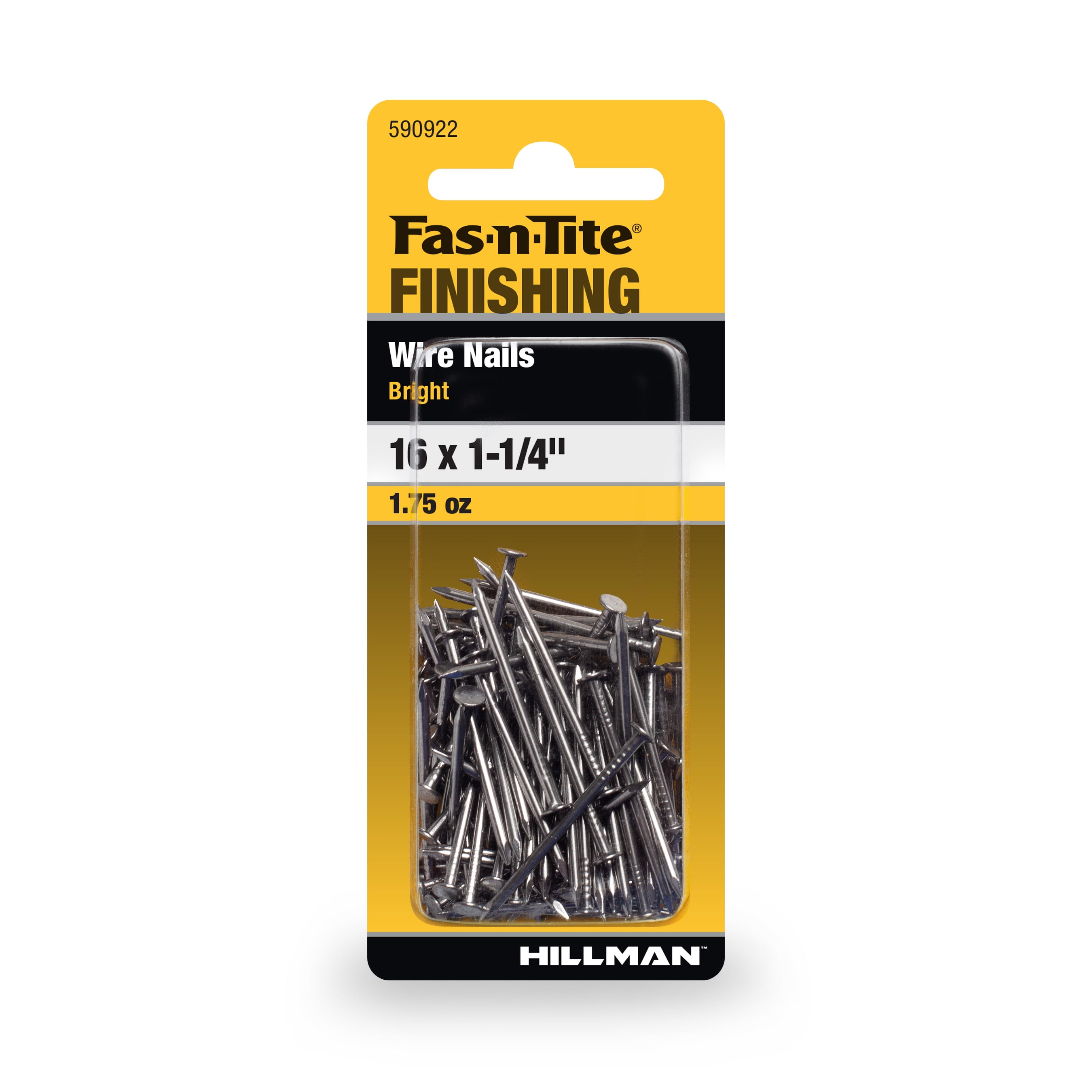 Fast-N-Tite 1.25X16" Wire Nails, Steel, Interior Nails