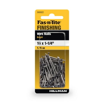 Fast-N-Tite 1.25X16" Wire Nails, Steel, Interior Nails