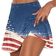 thumbnail image 1 of Puntoco Pantalones cortos de algodón para mujer, faldas de tenis plisadas con estampado de hojas de verano para mujer, pantalones cortos elásticos deportivos para yoga, pantalones cortos de dos p, 1 of 4