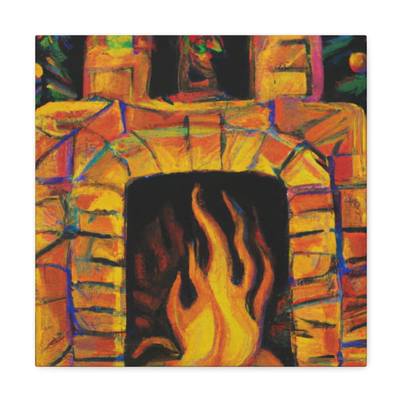 Flaming Fireplace Flair - Canvas