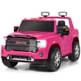 thumbnail image 4 of Topbuy 2-Seater Licensed GMC Sierra Denali Kids Ride on Truck Electric Vehicle Pink, 4 of 6