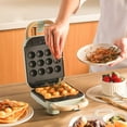thumbnail image 2 of Electric Waffle Maker 650W 220V With Interchangeable Plates For Toast Takoyaki Crepes Donuts Non-Stick Coating Double Side Heating White, 2 of 9
