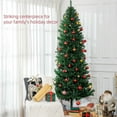 thumbnail image 6 of Resenkos 8ft Unlit Artificial Christmas Tree - Realistic Branch Tips, for Indoor Home Holiday Use, Green, 6 of 7