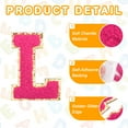 thumbnail image 3 of Parche de letras Chenille Uxcell autoadhesivo, letra L, parche bordado (multicolor, paquete de 6), 3 of 6