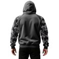 thumbnail image 4 of Men'S Hoodies Camo Sweatshirts Fashion Fall winter Hoodies Pullover Drawstring Winter Long Sleeve Shirt With Kangaroo Pocke Dark Gray 3XL, 4 of 5