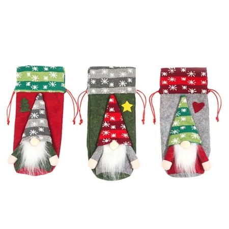 

Pianpianzi Wine Eyeglasses Glass Stemless Champagne Flutes 100 Champagne Flutes Christmas Supplies Bunch Mouth Knitted Forest Man Wine Set Champagne Set Table Atmosphere Layout Props