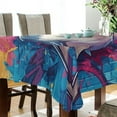 thumbnail image 3 of YAZAOO Square Tablecloth Shark Jump To Wall Pattern Tableclothes, 3 of 9