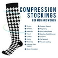 thumbnail image 2 of FORMRS Womens Knee High Socks Casual Long Thick Travel Daily Wear, 2 Pairs, Black and White Geometric, 2 of 6