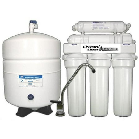 5 Stage Reverse Osmosis Water Filter System 50 Gallons Per Day by Crystal Clear (Best Aquarium Filter For Crystal Clear Water)