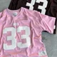 thumbnail image 3 of Camiseta Y2K de malla de secado rápido con número 33, ropa deportiva de fútbol, ropa de calle, camiseta de gran tamaño para hombres y mujeres, ropa de entrenamiento universitario, 3 of 4