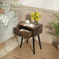 thumbnail image 4 of Sesslife Night Stand Set of 2, Solid Wood Legs Furniture Bedside Table, Modern End Side Table with a Drawer, Versatile Nightstand for Bedroom Sofa Entryway, Brown, 4 of 10