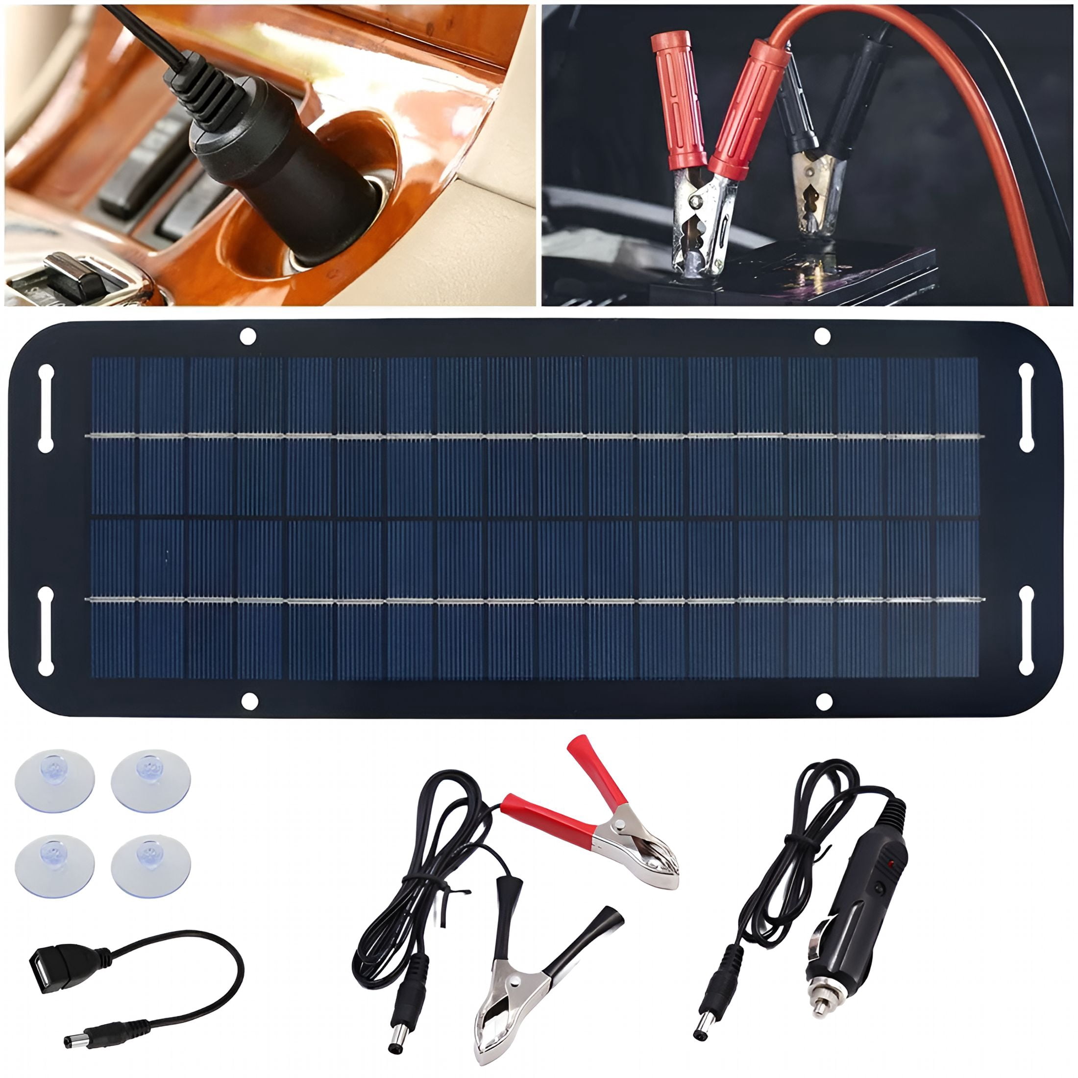 GJX 2026 New 60W Solar Panel 12V Trickle Battery Charger for Caravan Car Van Boat Kit for Outdoor,Camping,Travel,Backup Power,Emergency