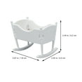 thumbnail image 3 of Shisuyan Cradle White 1Pcs 3.1X2.6X2.4in Wooden Rocking Mini Home Accessory, 3 of 9