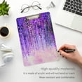 thumbnail image 5 of FMSHPON Spring Purple Flowers Clipboard Hardboard Wood Nursing Clip Board and Pull for Standard A4 Letter 13x9 inches, 5 of 7