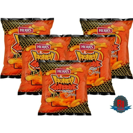 Herr's Honey Cheese Curls 3 oz Pack of 3 (Curated by RJ Snacks)