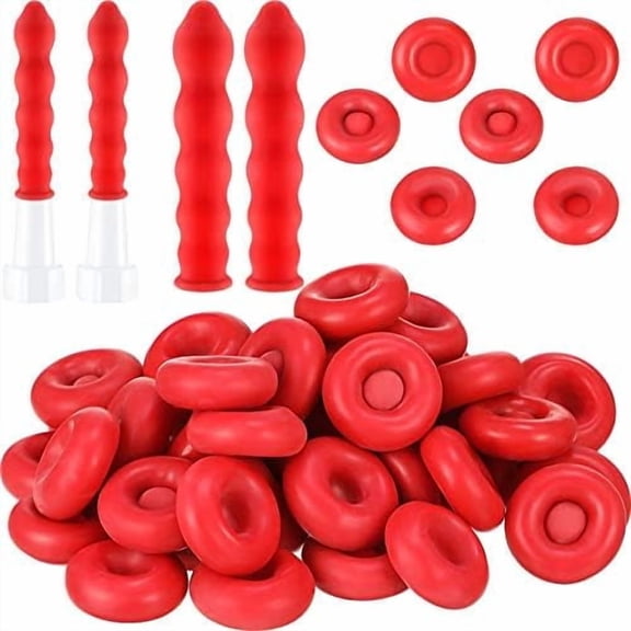 Pekkaxy Caulk Cap Caulk Saver Finishing Tool Tube Covers Tube Caps for Sealing and Preserving, Red