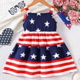 thumbnail image 6 of Leey-World 4th of July Girl Dresses Independence Day Outfit Baby Girls American Flag Stars Stripes Patriotic Dress Clothes(Watermelon Red,18-24 Months), 6 of 9