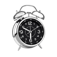 thumbnail image 1 of Reloj Despertador Analógico Estilo Vintage Plateado, 1 of 5