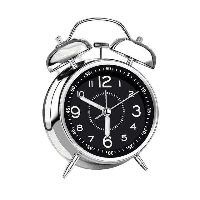Reloj Despertador Analógico Estilo Vintage Plateado