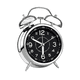 thumbnail image 1 of Reloj Despertador Analógico Estilo Vintage Plateado, 1 of 5