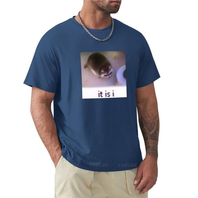 Camiseta de verano para hombre camisa negra con cuello redondo blusa estampada