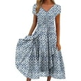 thumbnail image 1 of WILLBEST Vestidos Largos Casuales para Mujer Vestido de Mujer Vestido de Mujer de Retazos de Punto de Moda Casual Mediana, 1 of 2