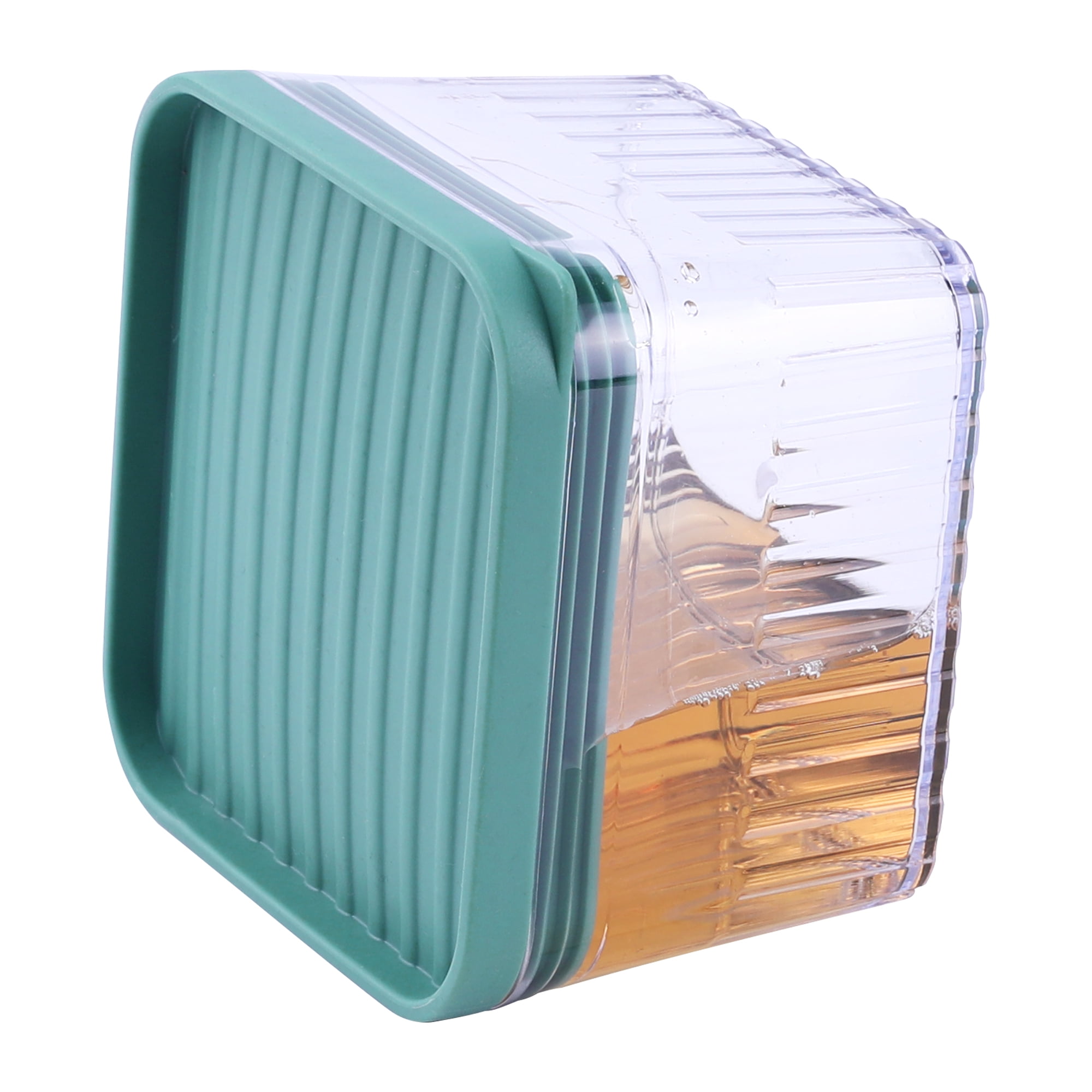 Unique Bargains 5 Pcs Airtight Food Storage Containers for Pantry Organization 10 oz Light Green