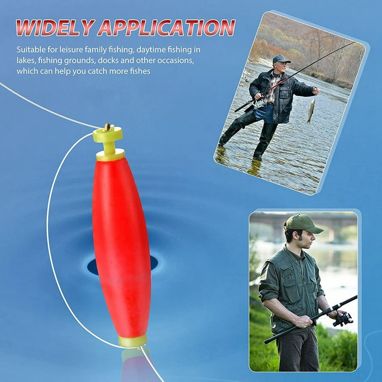20 Pieces Fishing Bobbers Weighted Foam Snap on Float Weighted Bobbers for  Fishing Tackle Accessories Fishing Supplies 