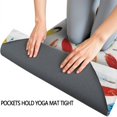 thumbnail image 3 of Colorful Feather Collage Pattern Hot Yoga Mat Towel Non Slip for Hot Yoga - Quick-Drying Yoga Mat Cover with 4 Corner Pockets with Travel Bag - Hot Yoga Towel Non Slip 74"x26", 3 of 6