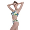 thumbnail image 5 of Daiia Game All Day printed 2 piece Swimsuit Bikinis for Women High Waisted Racerback Bathing Suits Summer Tummy Control Scoop Neck Swimwear-Medium, 5 of 8