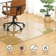 thumbnail image 4 of Royalbelle 55x46Inch Tempered Glass Chair Mat, 1000 Lbs Capacity, Transparent, 4 of 8