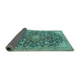 thumbnail image 2 of Ahgly Company Indoor Round Medallion Turquoise Blue Traditional Area Rugs, 5' Round, 2 of 4