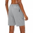 thumbnail image 7 of Yubnlvae Women's Shorts Lightweight Quick-Dry Breathable Zipper Button Sports Elastic Waist Beach 5 Pants with Pockets (Gray 1 | S), 7 of 7