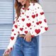 thumbnail image 2 of TaTaai Women Casual Button Down Printed Shirt Long Sleeve Collared Top Ladies Daily Street Office Commute Wear Soft Breathable No Fading Machine Washable Comfortable Blouse Gift, 2 of 6