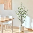 thumbnail image 4 of Nafresh 5ft Minimalist Faux Citrus Tree, 60" Realistic Artificial Citrus Tree with Lifelike Leaves and Trunks for Home Office Living Room Bedroom Porch Indoor & Outdoor Decor, 4 of 7