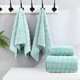 thumbnail image 7 of JeashCHAT 2 Pcs Bath Towel Set, Cotton Hand Towel and Bath Towel for Bathroom, Thick Soft Absorbent Quick Drying Face Towel Bath Towel, Solid Color Shower Towels, Green, 7 of 7