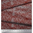 thumbnail image 2 of Soimoi Red polyester Crepe Fabric Brush Stroke Abstract Decor Fabric Printed Yard 42 Inch Wide, 2 of 3