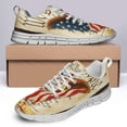 thumbnail image 4 of God And Country Patriotic American Flag Shoes for Men Women Running Shoes Lightweight Walking Sneakers Mesh Athletic Sport Shoes White Size 6, 4 of 5