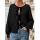 thumbnail image 3 of Suéter PRETTYGARDEN con Lazo Frontal Manga Larga Negro XL, 3 of 8