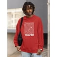 thumbnail image 2 of Optical Waves Techno Style Sweatshirt Men -Image by Shutterstock, Male 3X-Large, 2 of 4