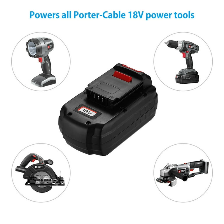 Powerextra 2 Pack 18V 3700mAh Replacement Battery for Porter Cable PC18B Cordless Tools Walmart