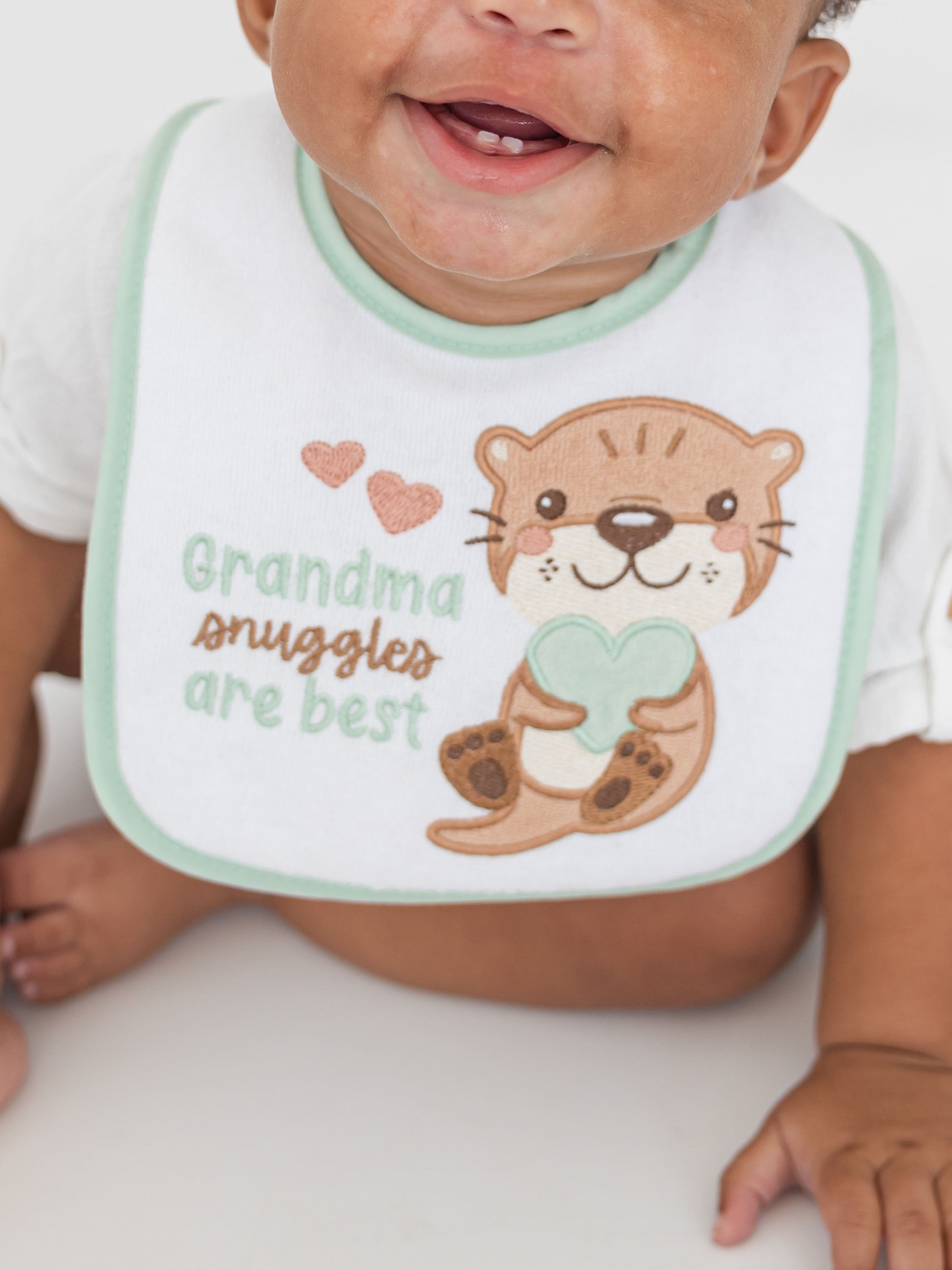 Neat Solutions Infant Unisex Grandma 4 Pack Bib