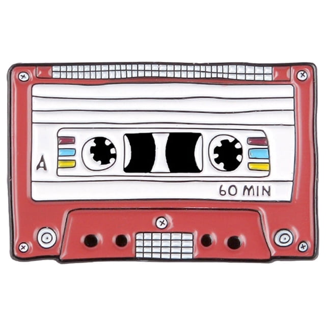 Cassette Tape Émail Pin Lecteur Analogique Rétro Broche Musicale Badge Collection