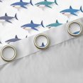 thumbnail image 3 of jejeloiu Kawaii Shark Curtains Pack of 2 (42x84 Each),Sea Ocean Animal Curtains Blackout For Boy Teens, 3 of 6