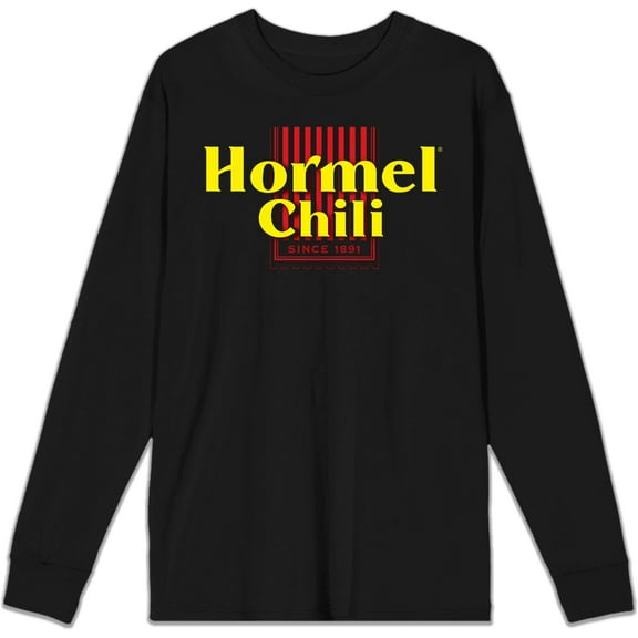 Hormel Chili Since 1891 Logo Juniors Black Long Sleeve Shirt-3XL