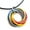 Pastel Rainbow, variant on Mobii Necklace, Pendant (Medium), Multicolor Combos, Fidget Infinity Loop Forever Spiral Jewelry (Rainbow)