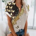 thumbnail image 2 of Blusa con estampado floral de manga corta con cuello en V para mujer OAVQHLG3B Store  lin121212, 2 of 4