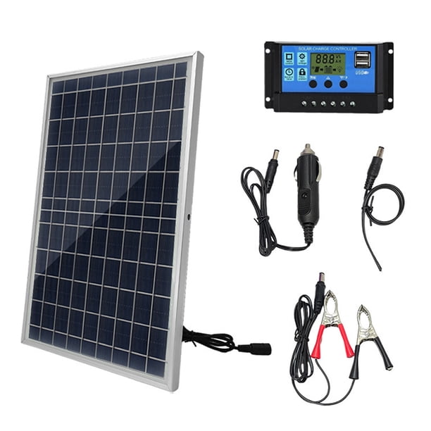 Emergencia 10W Panel Solar Polysilicon Conjunto de Paneles Solares Y Kit de Controlador de Recarga Solar Para Acampar El Teléfono Móvil de AutomÓVIL AL AIRE LIBRE ACCESORIO DE